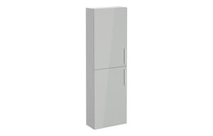 VitrA Root Flat 55cm 2 Door Slim Tall Unit (LH Hinge) - Shiny Pearl Grey
